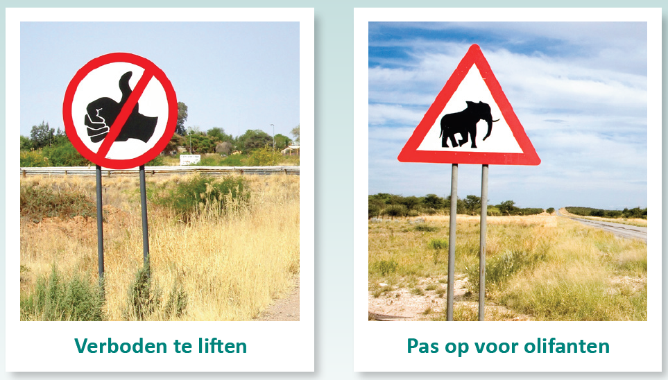 verkeersborden Zuid-Afrika