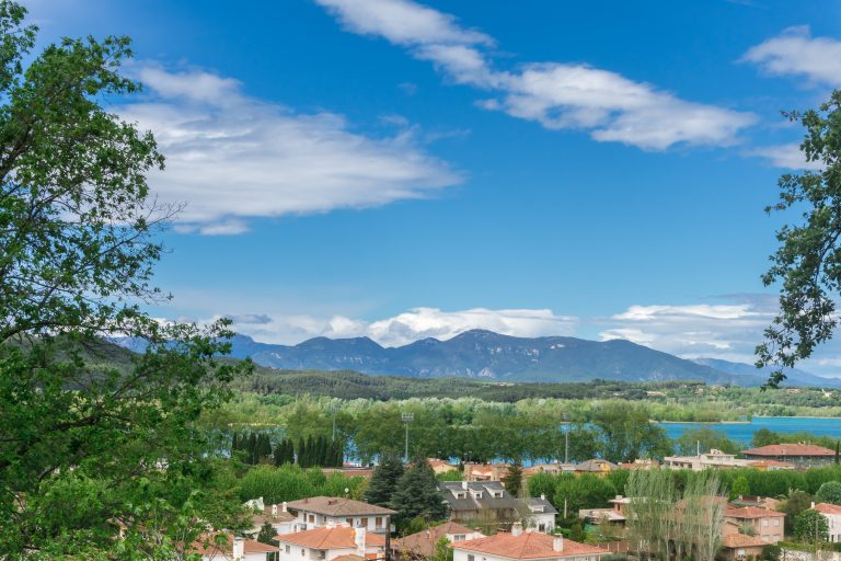 panoramic-view-of-village-and-lake-of-banyoles-in-catalonia-spain