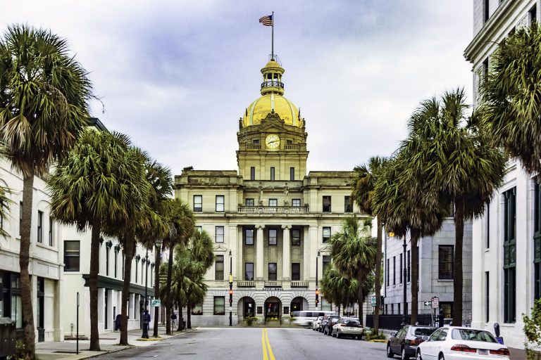 the-c-1905-savannah-city-hall-is-famous-for-its-gilded-dome-and-its-renaissance-revival-architectural-style-and-is-on-the-national-register-of-historic-places